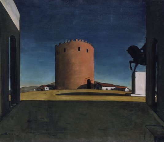 Giorgio de Chirico, La torre rossa, Collezione Peggy Guggenheim de chirico collezione guggenheim