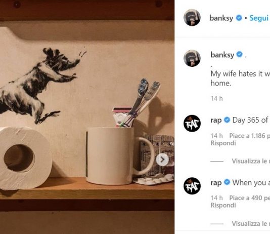 Un branco di topi invade il bagno di Banksy in quarantena per il Covid-19