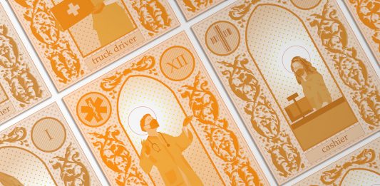 A quale santo votarsi? Quelli quotidiani, presentati da Ghigos I santini di Ghigos