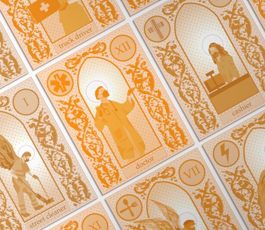 A quale santo votarsi? Quelli quotidiani, presentati da Ghigos I santini di Ghigos