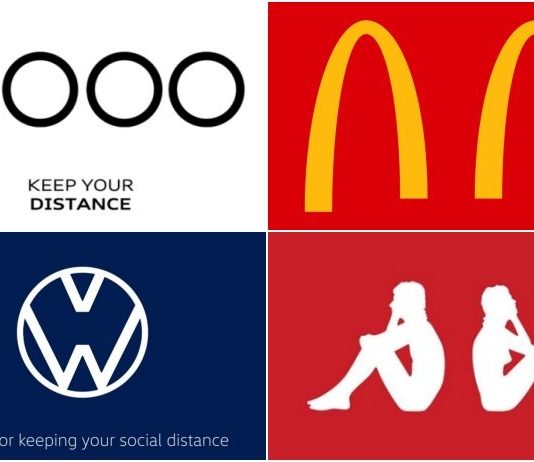 Il distanziamento sociale visto dai brand: come cambiano i loghi storici