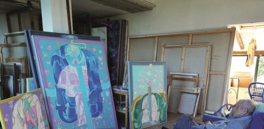 Pittura inquieta: ricordando Umberto Buscioni, a un anno dalla scomparsa Umberto Buscioni nel suo studio