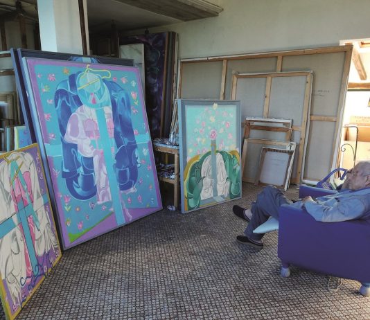 Pittura inquieta: ricordando Umberto Buscioni, a un anno dalla scomparsa Umberto Buscioni nel suo studio