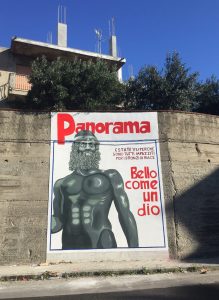 Flavio Favelli, Panorama, Rotonda Viale Europa, Reggio Calabria, cm 340x420, 2019 
