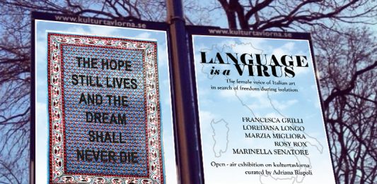 “Language is a Virus”: i manifesti di 5 artiste italiane a Stoccolma