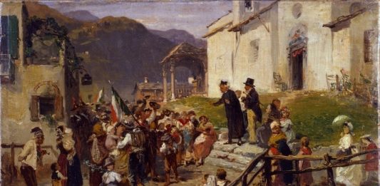 Massimo De Carlo apre il suo Vspace ad altre cinque realtà milanesi Gerolamo Induno, The Volunteers Bid Farewell, 1877-78, oil on canvas, Collection Fondazione Cariplo, Milan