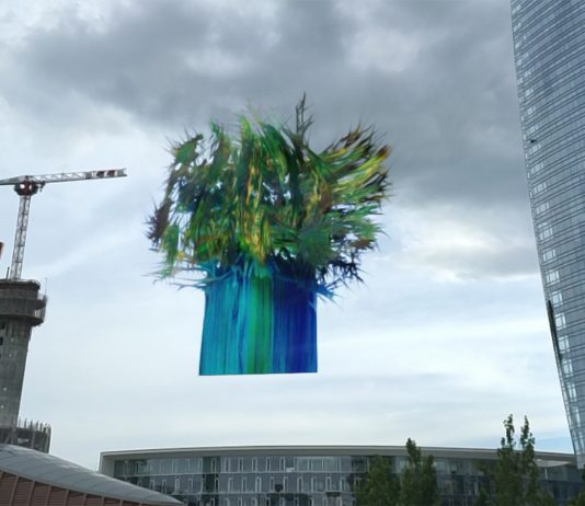 Le Arboree Volanti di Simone Berti crescono nella realtà aumentata di Milano Arboree Volanti di Simone Berti