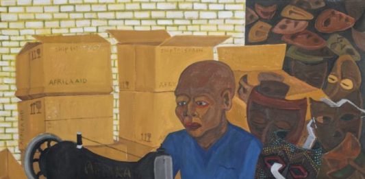 Il sodalizio delle gallerie parigine nel post confinamento Richard Mudariki, The Face Mask Maker, 2020, courtesy Galerie Polaris