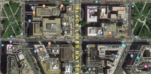 exibart.artworld: il giro del mondo dell’arte in sei notizie Anche da Google Maps è possibile vedere la strada di Washington DC su cui è stato scritto a caratteri cubitali Black Lives Matter. Questa è solo una delle notizie dal mondo dell'arte di questa settimana. (Fonte: Artforum).