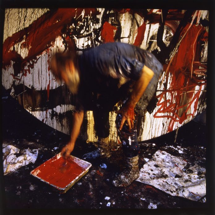 Emilio Vedova al lavoro Emilio Vedova al lavoro