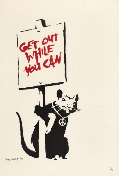 Banksy, Get out while you can. Sotheby's