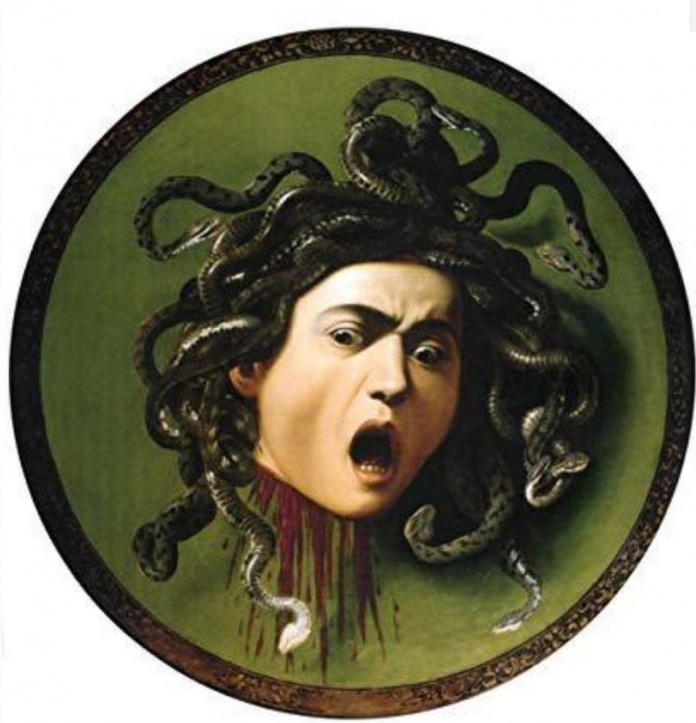 L'esemplare dello scudo con Testa di Medusa di Caravaggio custodito agli Uffizi