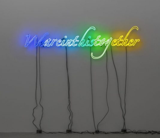 L’arte è più politica che mai: la raccolta fondi di Zwirner a favore del candidato Joe Biden Tavares Strachan, We Are in This Together (Multi), 2019. Photo courtesy the artist and Marian Goodman Gallery