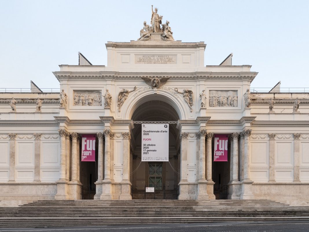 Quadriennale d’arte 2020 FUORI, la facciata del Palazzo delle Esposizioni, sede della mostra, courtesy Fondazione La Quadriennale di Roma, foto DSL Studio