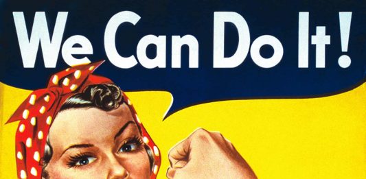 100 poster che hanno cambiato il mondo: il nuovo libro di Colin Salter ‘We Can Do It!’, 1943, J Howard Miller. Photograph: Donaldson Collection/Getty Images