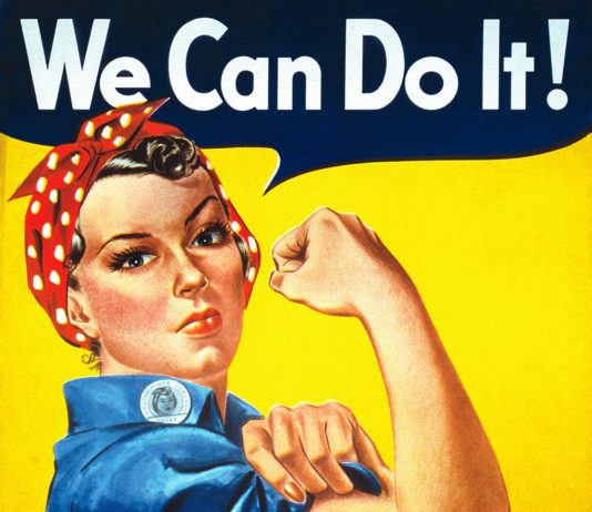 100 poster che hanno cambiato il mondo: il nuovo libro di Colin Salter ‘We Can Do It!’, 1943, J Howard Miller. Photograph: Donaldson Collection/Getty Images