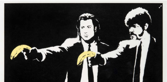 Pulp Fiction: la stampa di Banksy veduta a 125mila sterline Pulp Fiction di Banksy