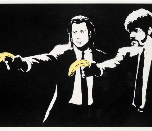 Pulp Fiction: la stampa di Banksy veduta a 125mila sterline Pulp Fiction di Banksy