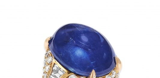 Christie’s Milano: all’asta i gioielli di Franca Valeri Anello Trombino con zaffiri e diamanti, Bulgari (dai gioielli dell'attrice Franca Valeri Christie's Milano