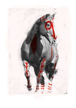 Giuseppe De Mattia Immagine progetto Never change a winning horse Stampa UV e acrilico su tela 90 x 132 cm