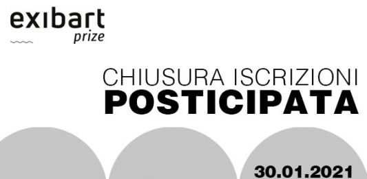 exibart prize 2020, CHIUSURA ISCRIZIONI POSTICIPATA, NUOVA CHIUSURA 30.01.2021