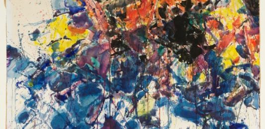 Il formidabile lascito di Howard Karshan alla Courtauld Gallery di Londra Detail from Red, Black & Blue, Sam Francis (1958), Courtesy Richard Valencia Photography/Courtauld Institute