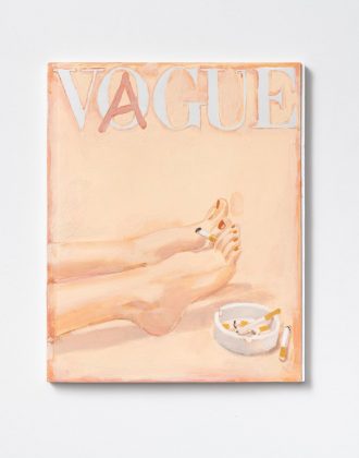 Romina Bassu Vague, 2020 acrilico su copertina Courtesy l’artista e Studio SALES di Norberto Ruggeri, Roma