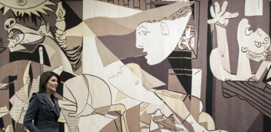 L’arazzo di Guernica portato via dalla Sede dell’ONU di New York