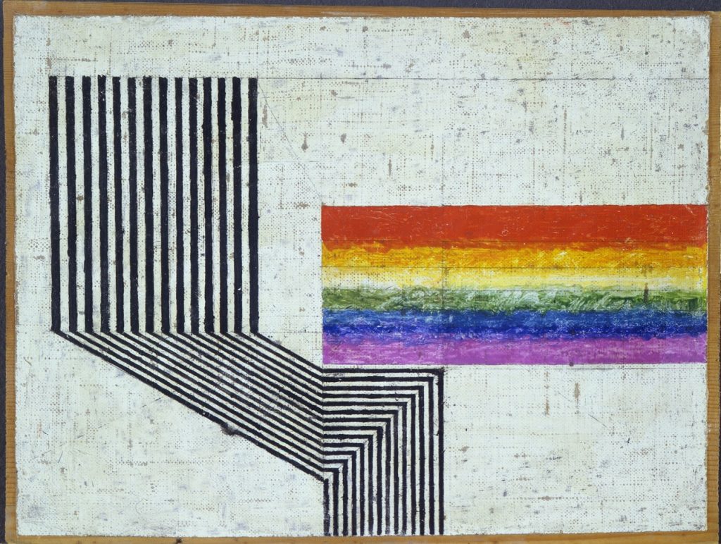 Osvaldo Licini, Ritmo, 1933, 21x29 cm, olio su tela intelata su tavola