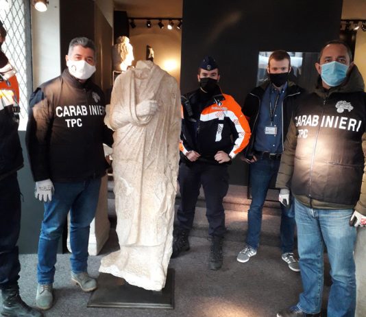 Una statua romana trafugata in Italia, è stata ritrovata per caso in Belgio