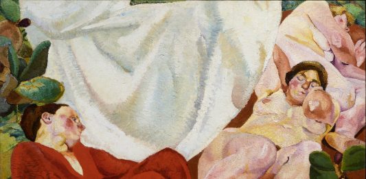 Tre collezioni, uno scopo benefico: Viaggio Controcorrente alla GAM di Torino Fausto Pirandello, Composizione (Siesta rustica), 1924-1926 - Collezione Giuseppe Iannaccone, Milano. Questa è una delle opere in esposizione nella mostra Viaggio Controcorrente alla GAM di Torino.