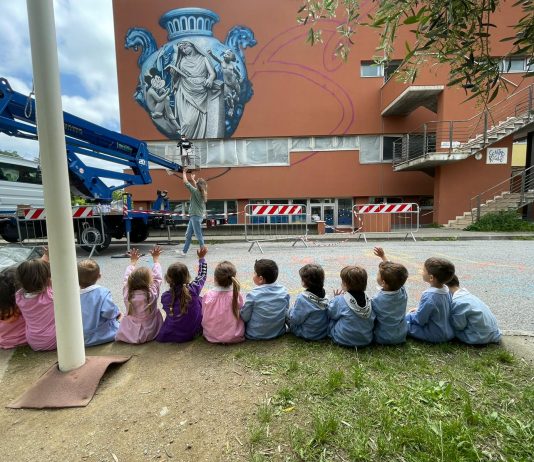 Ad Albisola, il ritorno a scuola è un’opera di street art, con Ozmo