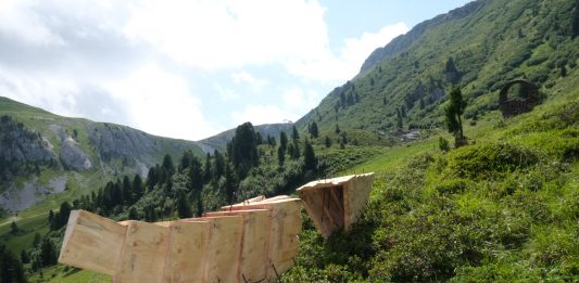 Il parco d’arte RespirArt, tra le montagne della Val di Fiemme, in Trentino