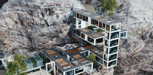 Mountain House: la casa incastonata nella scogliera, con vista sull’oceano