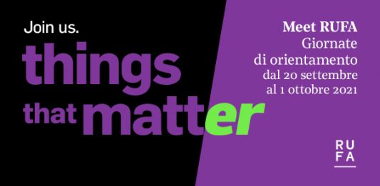 Meet RUFA Giornate di orientamento, dal 20 settembre al 1 ottobre 2021