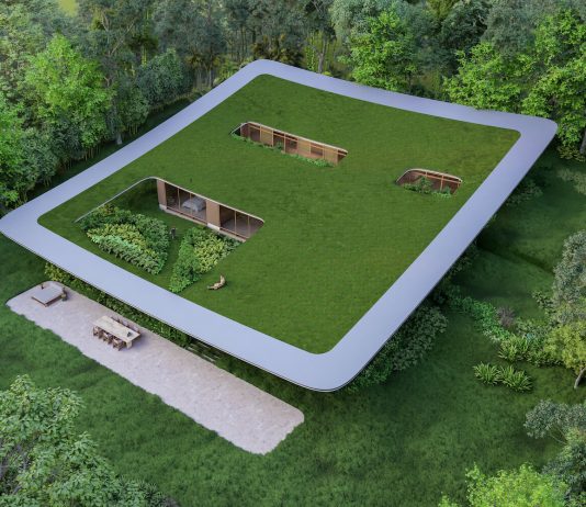 La casa con il prato sul tetto: Victor Ortiz presenta in Brasile la sua Taperà House