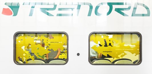 Paesaggi imprevisti di parole e colori: Igor Eškinja su una carrozza di Trenord