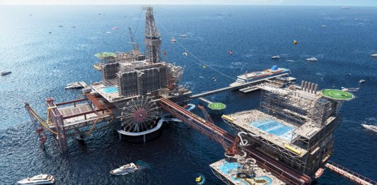 L’Arabia Saudita e il parco divertimenti su una piattaforma petrolifera parco divertimenti in arabia saudita