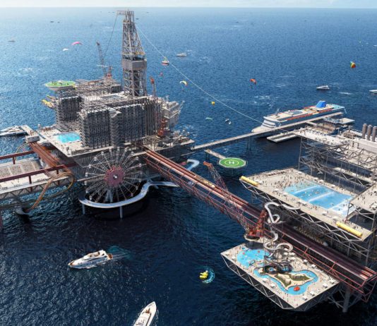 L’Arabia Saudita e il parco divertimenti su una piattaforma petrolifera parco divertimenti in arabia saudita