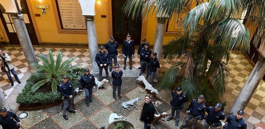Il branco di Velasco Vitali arriva alla Questura di Palermo