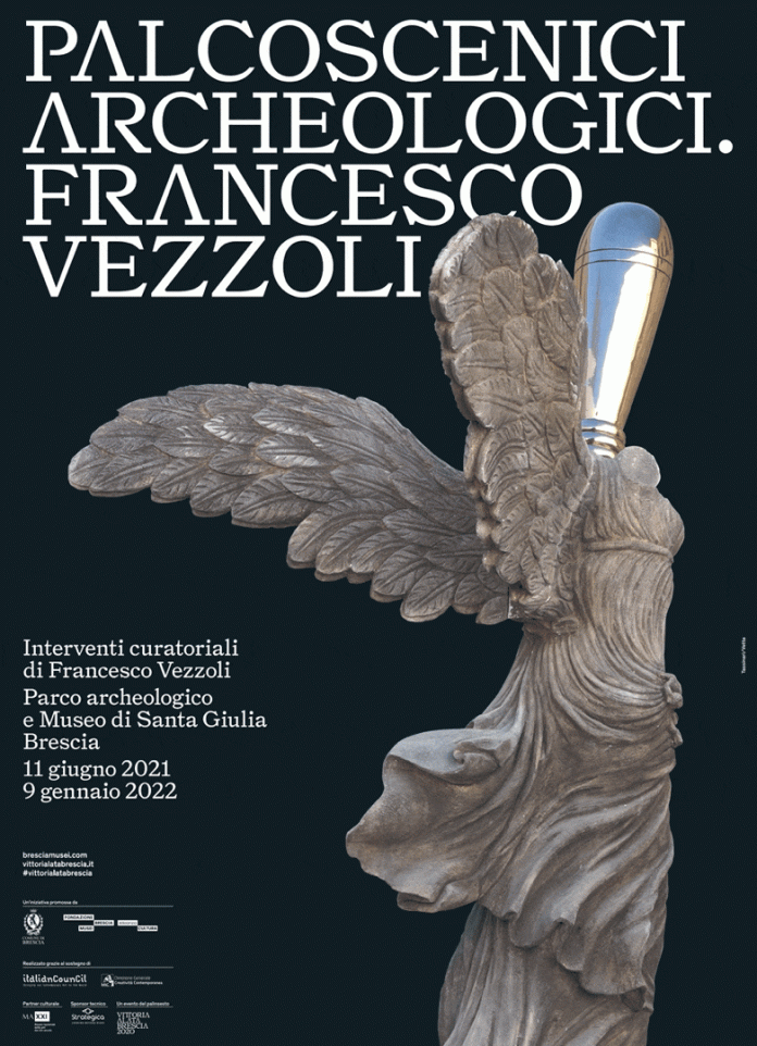 Palcoscenici-archeologici-Francesco-Vezzoli-manifesto-black-white-2