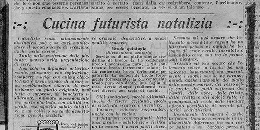 Cucina futurista natalizia: Fortunato Depero e la rivoluzione gastronomica