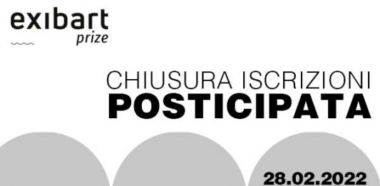 exibart prize chiusura iscrizioni posticipata al 28.02.2022