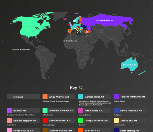 Gli artisti più ricercati su Google, in uno studio di SINGULART artisti più ricercati google