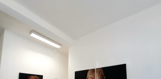 L’aula dell’Istituto Vico è contemporanea, con le figure fluide di Domenico Canino