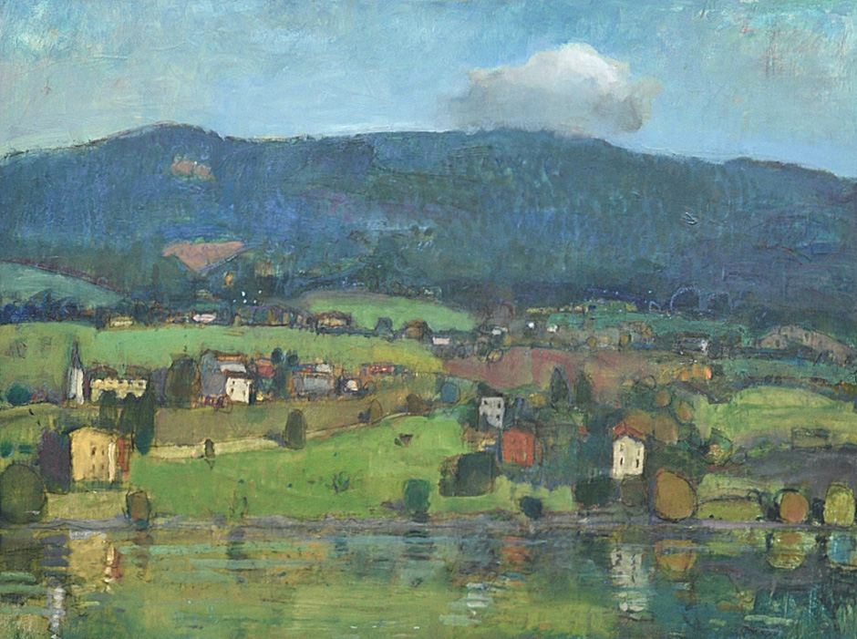 Carradore Riflessi sul lago 2019 olio 60x80