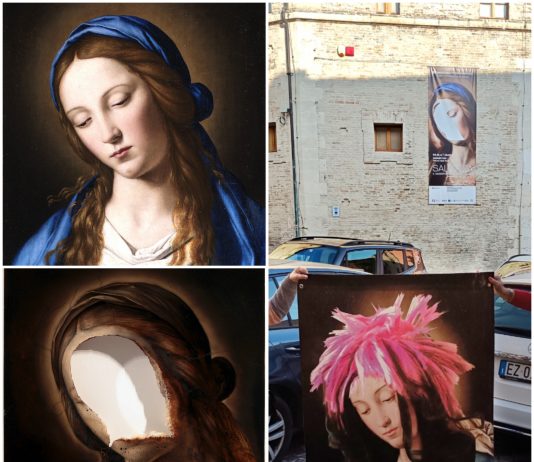 Vergine in parrucca: lo strano caso dell’insegna contesa, tra Warhol e Samorì