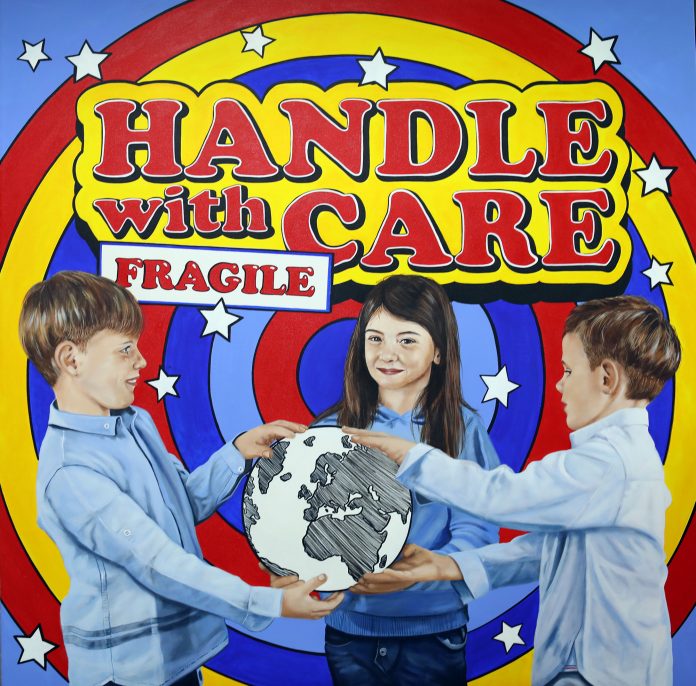 7_Handle with care_120x120, acrylic on canvas