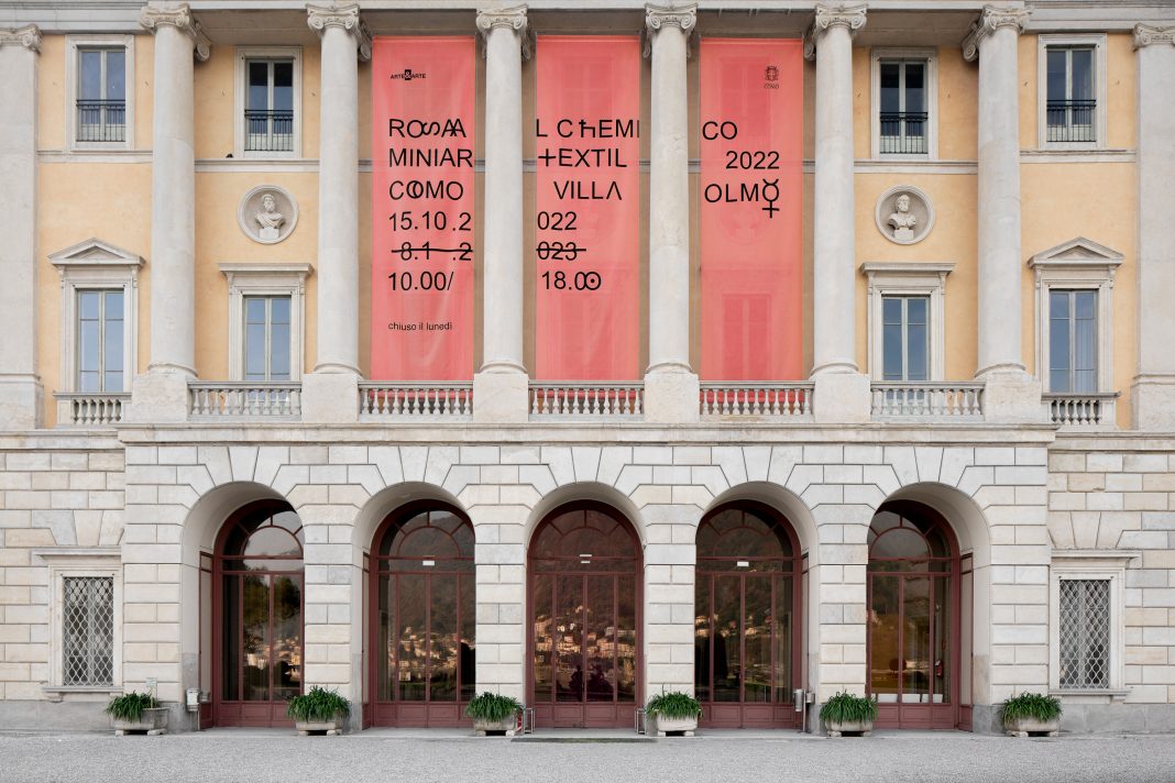 Miniartextil, Rosa Alchemico, veduta della mostra, Villa Olmo, Como, 2022