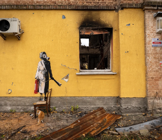 12 anni di carcere per l’autore del furto dell’opera di Banksy in Ucraina